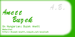 anett buzek business card